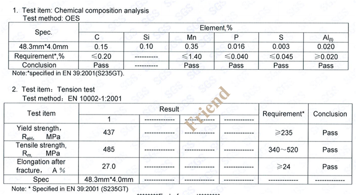 EN39 Scaffold Tube Flatten Test